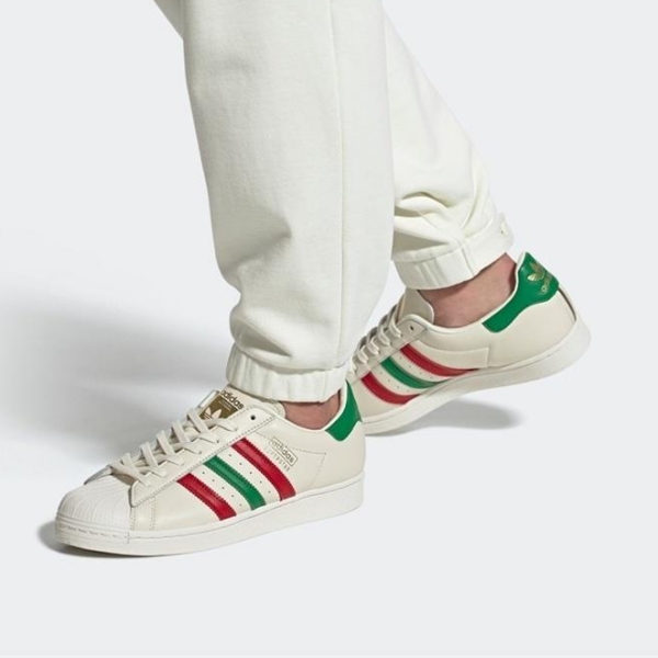 Giày Adidas Superstar 'Off White Scarlet Green' FZ5435 - Ảnh 2