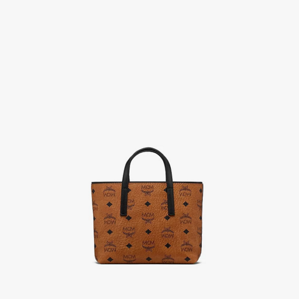 Túi MCM Anya Shopper Visetos Cognac Black MWP9AVI78CO001 - Ảnh 4