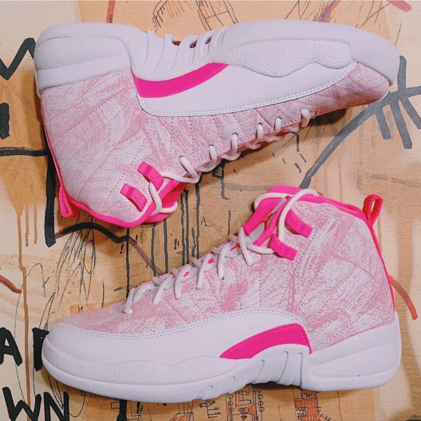 Giày Nike Air Jordan 12 Retro GS 'Arctic Pink' 510815-101 - Ảnh 4