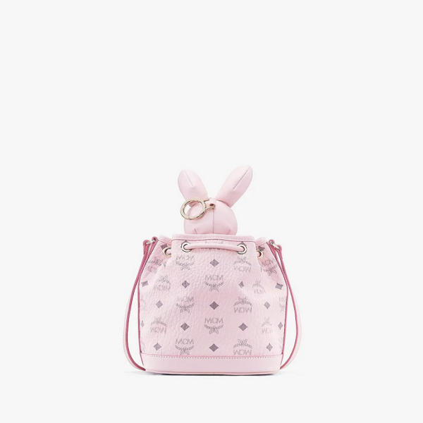 Túi MCM Zoo Rabbit Drawstring Bag Pink MWDAAXL03QH001 - Ảnh 4