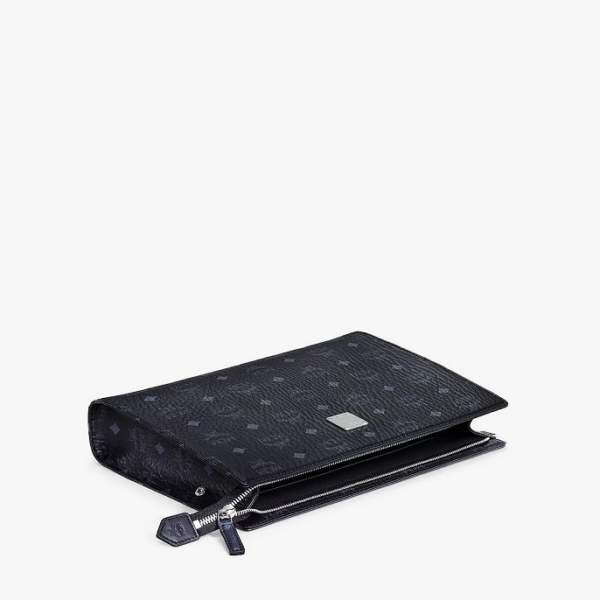 Túi MCM Standing Wristlet Zip Pouch in Visetos Original MXZBSVI14BK001 - Ảnh 4