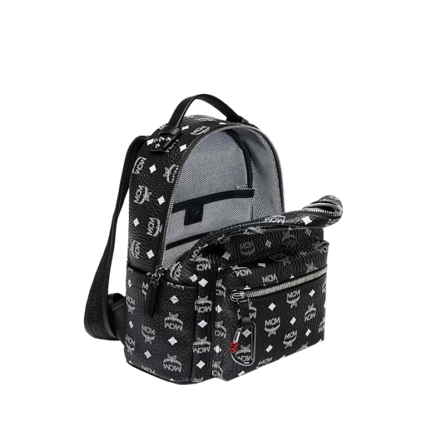 Túi MCM Stark Backpack in White Logo Visetos MMK9SVE49BV001 - Ảnh 4