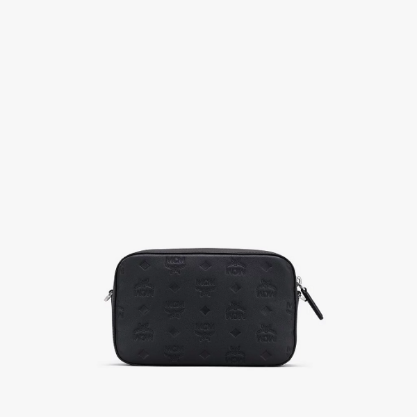 Túi MCM Camera Bag in Monogram Leather MWRASKM01BK001 - Ảnh 4