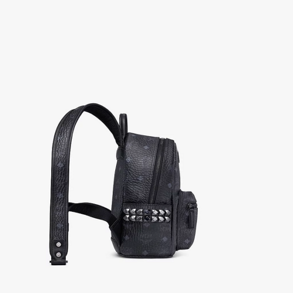 Balo MCM Stark Side Studs Backpack Visetos Black MMK6SVE41BK001 - Ảnh 4