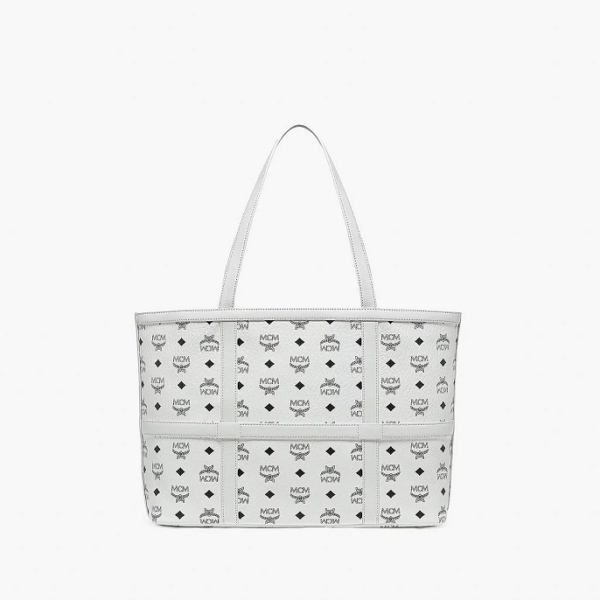 Túi MCM Delmy Shopper Visetos White MWPBSER01WT001 - Ảnh 5