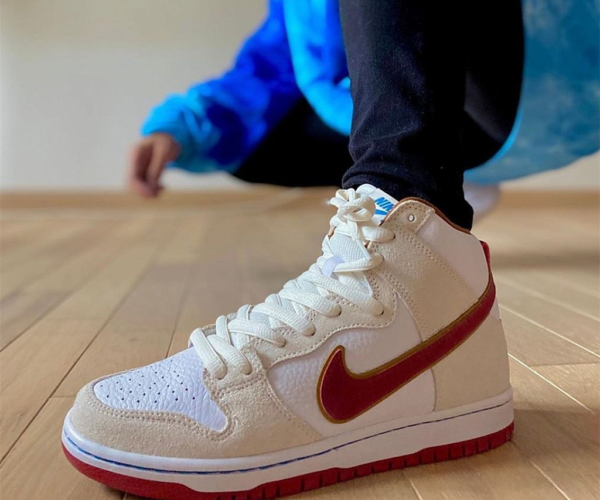 Giày Nike Dunk SB High 'Sail Bright Crimson' CV9499-100 - Ảnh 3
