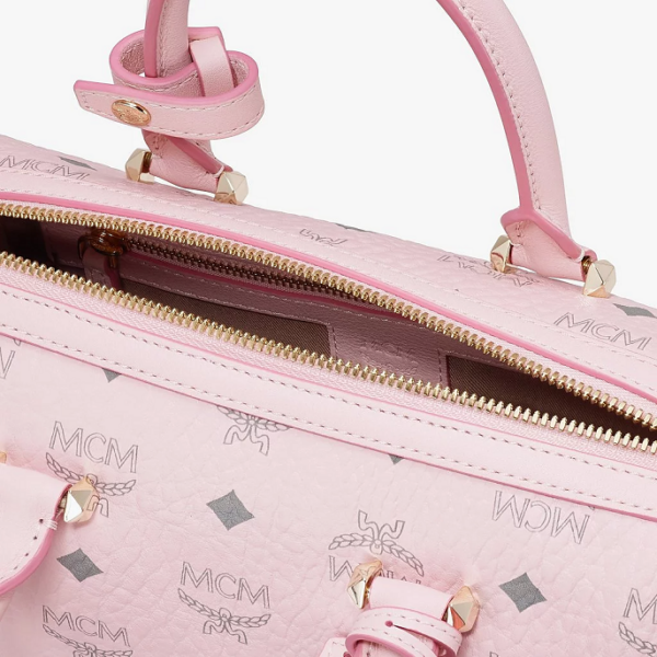 Túi MCM Essential Boston Bag Visetos 'Pink' MWB9SSE67QH001 - Ảnh 5