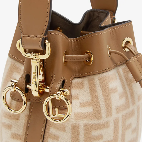 Túi Fendi Mon Tresor FF Wool Mini-Bag 'Beige' 8BS010-AHJF-F1F24 - Ảnh 5