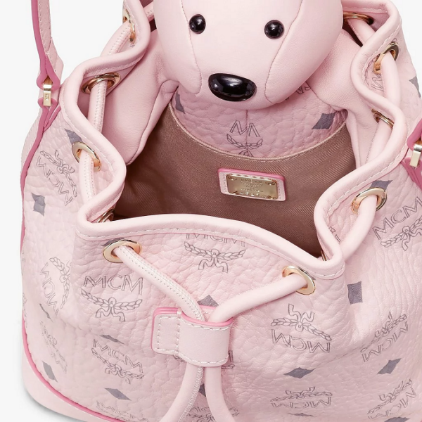 Túi MCM Zoo Rabbit Drawstring Bag Pink MWDAAXL03QH001 - Ảnh 5