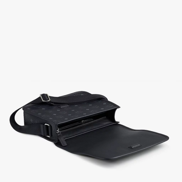 Túi MCM Klassik Messenger Bag Black MMMAAKC03BK001 - Ảnh 5