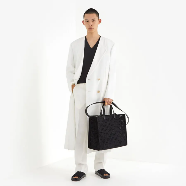 Túi Fendi Shopper Canvas Bag 'Black' 7VA390-AFC1-F0GXN - Ảnh 5