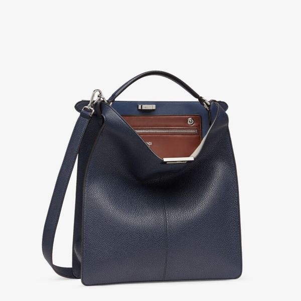 Túi Fendi Peekaboo Iseeu Tote Leather Bag 'Dark Blue' 7VA528-AFC4-F1F17 - Ảnh 5