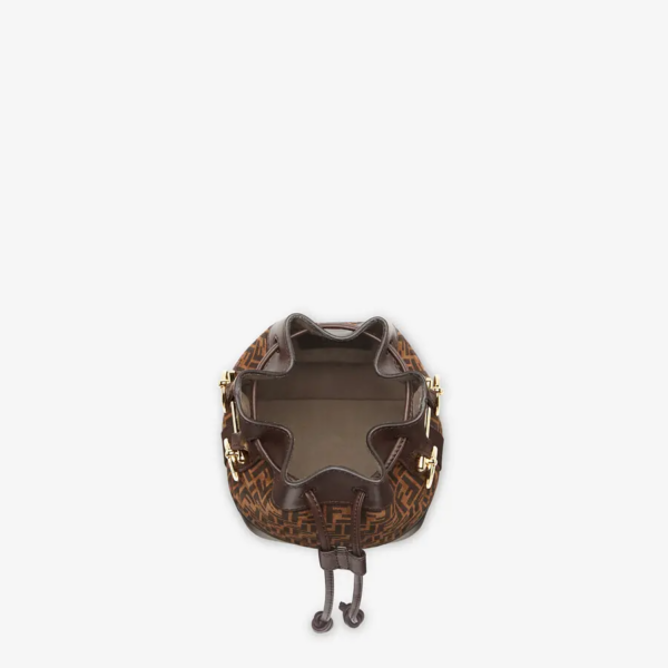 Túi Fendi Mon Tresor Leather Mini-Bag With FF Print 'Brown' 8BS010AFISF1E3L - Ảnh 5