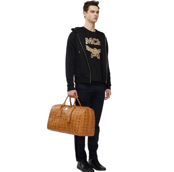 Túi MCM 50cm 20" Traveler Weekender In Visetos Cognac MUV7AVY02CO001 - Ảnh 2