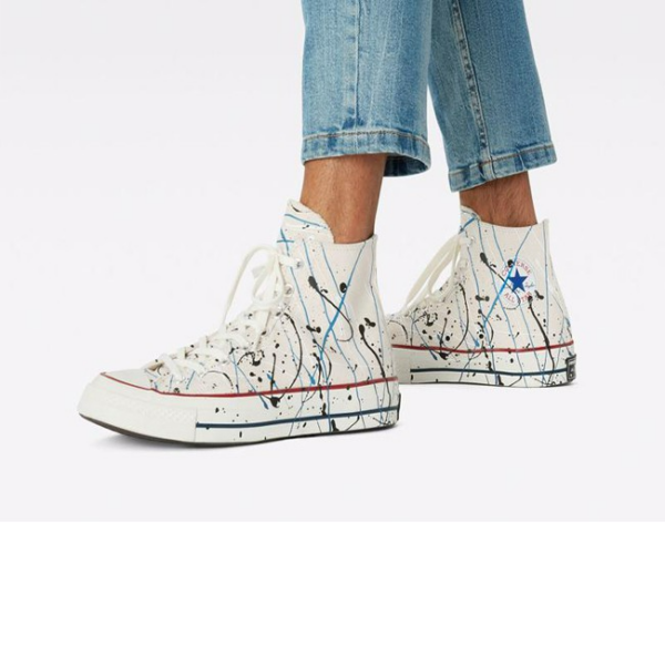 Giày Converse Chuck 70 High 'Paint Splatter Egret' 170802C - Ảnh 2