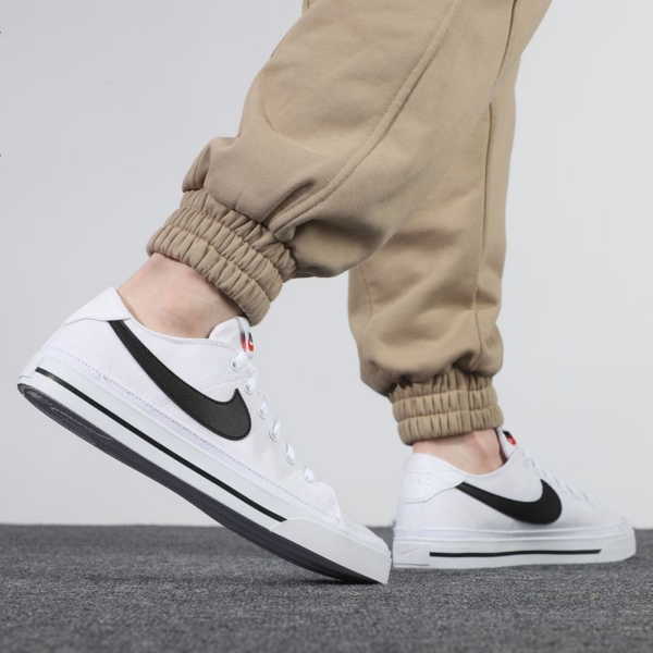 Giày Nike Court Legacy Canvas 'White Black' CW6539-101 - Ảnh 3