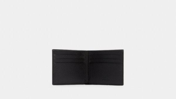 Vi Coach Slim Billfold Wallet With Varsity Stripe 'Gunmetal' 3003-QBR64