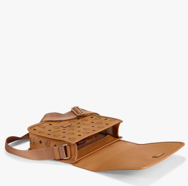 Túi MCM Small Klassik Messenger Bag In Visetos Cognac MMMAAKC03CO001 - Ảnh 3