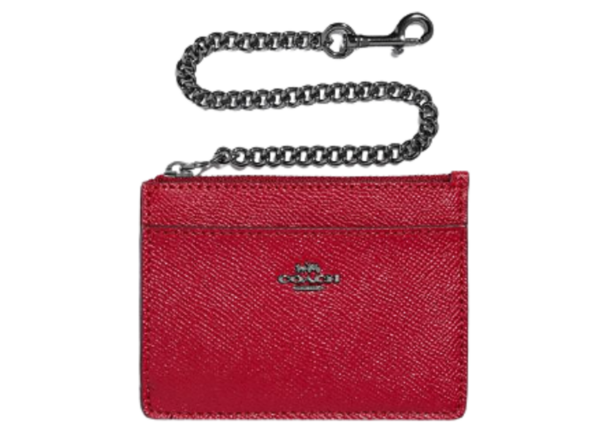 Ví Coach Chain Card Case Red Apple 76539