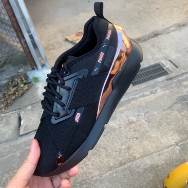 Giày Puma Wmns Muse X-2 Metallic 'Black Rose Gold' 370838-01 - Ảnh 5