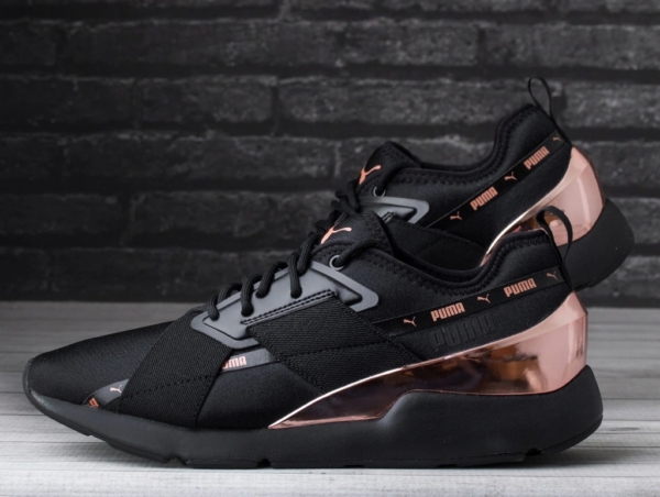 Giày Puma Wmns Muse X-2 Metallic 'Black Rose Gold' 370838-01 - Ảnh 6