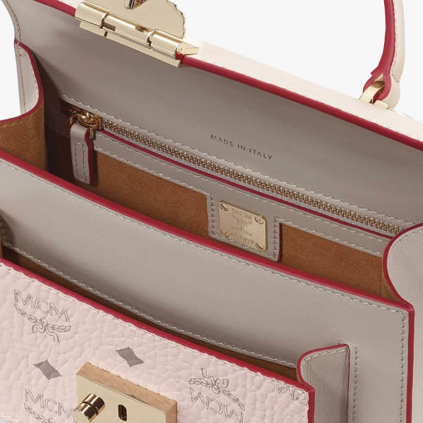 Túi MCM Patricia Satchel Visetos Pink MWE9SPA26IH001 - Ảnh 6