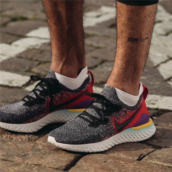 Giày Nike Epic React Flyknit 2 Black Hyper 'Jade University Red' BQ8928-007 - Ảnh 7