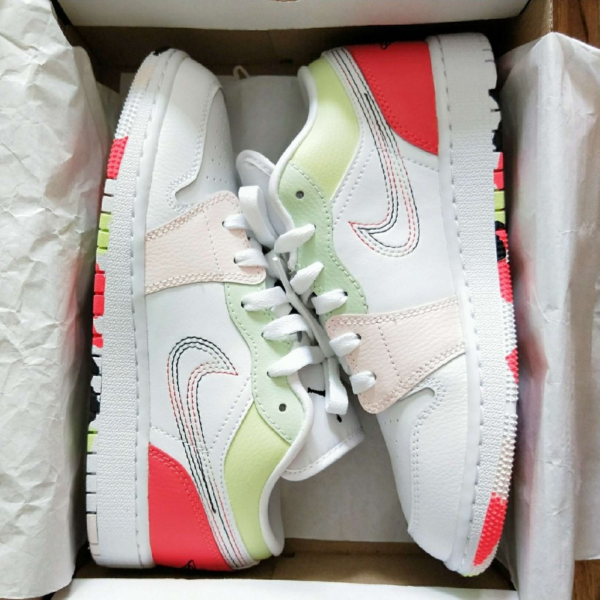 Giày Nike Air Jordan 1 Low GS 'Ember Glow' 554723-176 - Ảnh 4