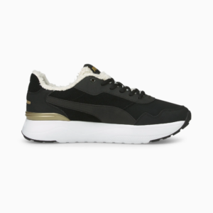 Giay Puma R78 Voyage Teddy Black Black Team Gold 382719-01