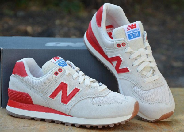 Giày New Balance Wmns 574 Retro Sport Sea 'Salt Red' WL574RSA - Ảnh 4