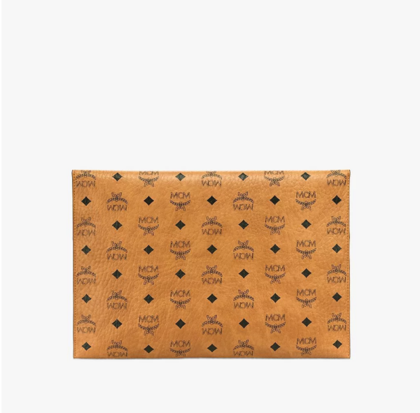 Túi MCM Medium Tri Pouch In Visetos Mix Cognac MXZBSVI04CO001 - Ảnh 2