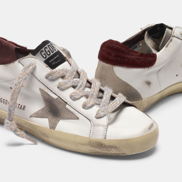 Giày Golden Goose Super Star 'Burgundy Pony' G35WS590-R52 - Ảnh 4