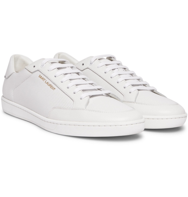 Giày Saint Laurent Court Classic SL10 Perforated White 6032231JZ109030 - Ảnh 2