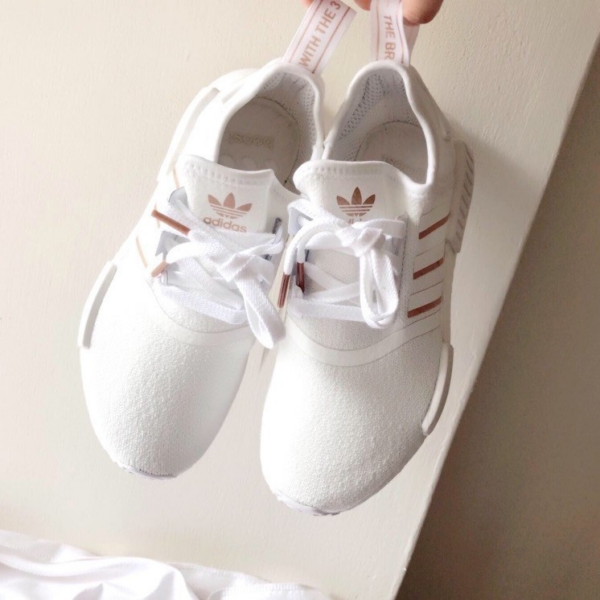 Giày Adidas NMD R1 White Rose Gold Metallic FW6434 - Ảnh 3