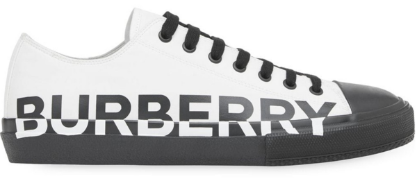 Giày Burberry Logo Print Two-Tone White Black 80109101