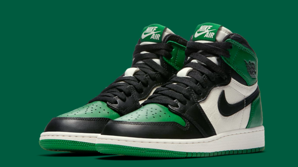 Giày Nike Air Jordan 1 Retro High OG GS 'Pine Green' 575441-302 - Ảnh 9