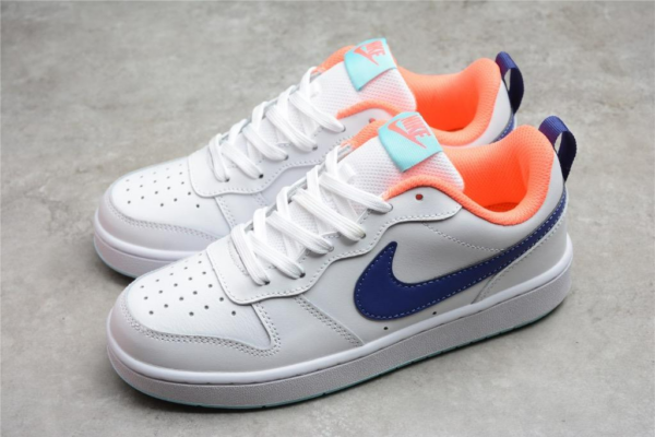 Giày Nike Court Borough Low 2 GS 'White Dark Purple Dust' BQ5448-112 - Ảnh 7