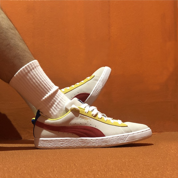 Giày Puma Suede Classic Sneakers in 'White Super Lemon Red' 365347-89 - Ảnh 4