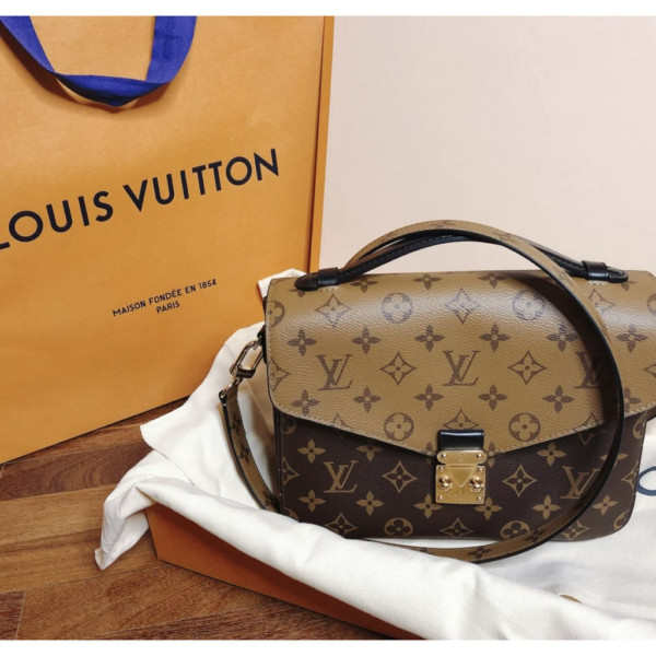 Túi Louis Vuitton Pochette Metis Monogram Reverse 'Brown' M44876 - Ảnh 6