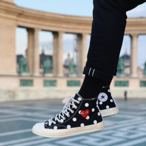 Alternative view of Giày Converse Comme des Garçons x Chuck Taylor All Star 70 Hi 'Black Polka Dot' 157250C