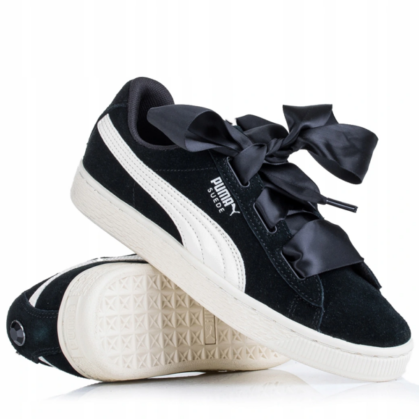 Giày Puma Suede Heart Jewel Jr 'Black White' 365138-03 - Ảnh 2