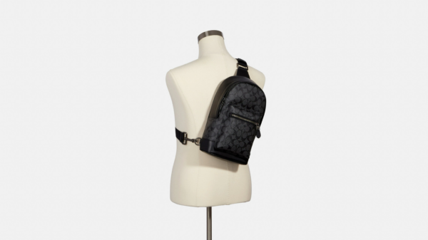 Tui Coach West Pack In Signature Canvas 'Black' 2853-QBAF4