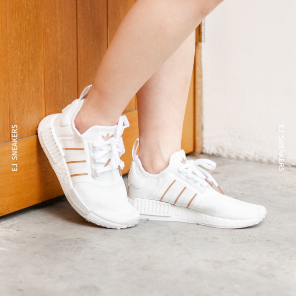 Giày Adidas NMD R1 White Rose Gold Metallic FW6434 - Ảnh 6