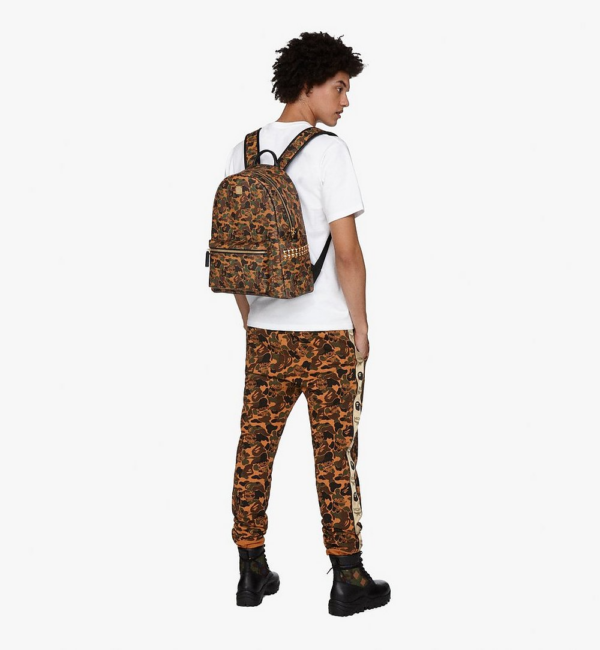Balo MCM x Bape Stark Camo in Coated Canvas with 24k Gold Plated - Ảnh 6
