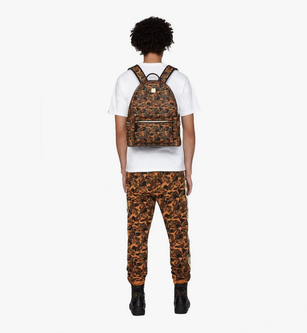 Balo MCM x Bape Stark Camo in Coated Canvas with 24k Gold Plated - Ảnh 5