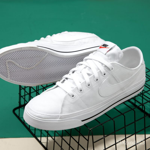 Giày Nike Court Legacy Canvas 'White' CW6539-100 - Ảnh 4