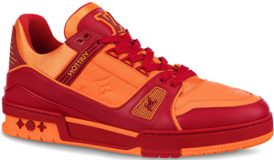 Giày Louis Vuitton Trainer Sneaker Red Orange 1A8WDZ