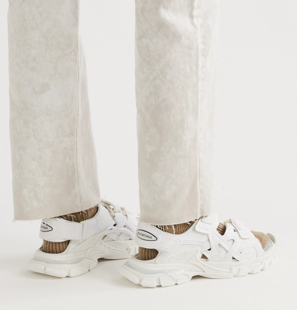 Dép Balenciaga Track Sandal 'Triple White' 617542 W2CC1 9000 - Ảnh 4