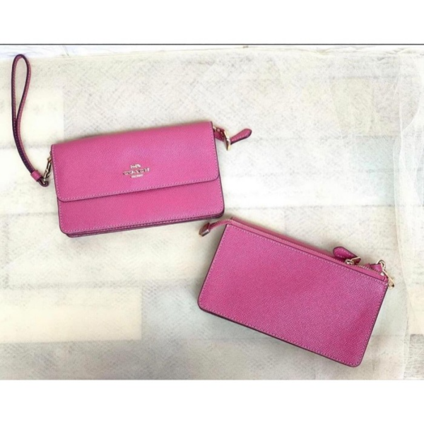 Ví Coach Foldover Wristlet Rouge Gold 73793-R - Ảnh 4