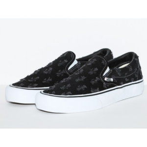 Giay Vans Supreme x Slip-On 'Black Hole Punch Denim' VN0A38DD2DC